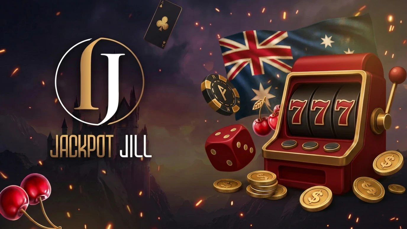 Jackpot Jill banking page showing PayID, POLi and card payment options for Australian players
